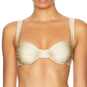 Belle the Label Swim - Oracle Top in Gold